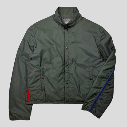 Prada Sport SS00 Gel Seam Nylon Cropped Jacket - IT50 (M) | Olive