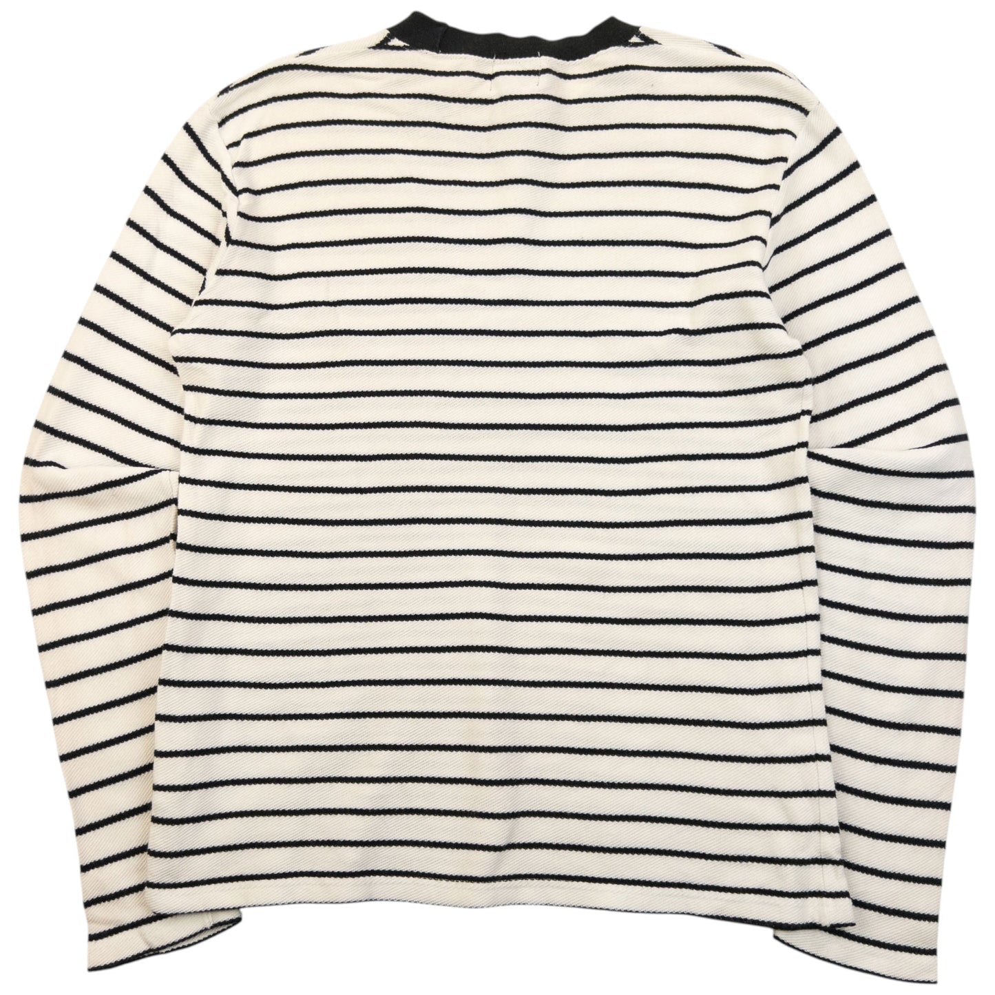 Vintage 90s Yohji Yamamoto D'Urban A.A.R Striped Long Sleeve T Shirt Womens Size M | Medium, Black