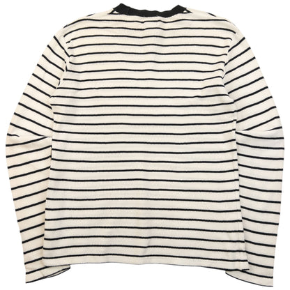 Vintage 90s Yohji Yamamoto D'Urban A.A.R Striped Long Sleeve T Shirt Womens Size M | Medium, Black