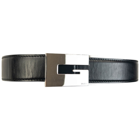 Vintage 2000s Gucci Leather Belt Size M | O/S, Black