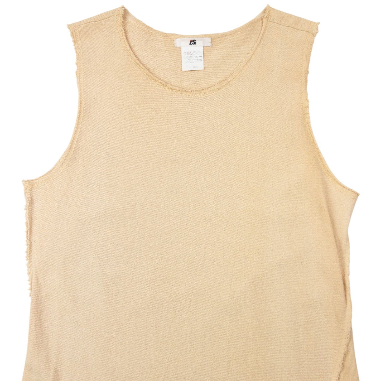 Vintage 90s Issey Miyake I.S. Sleeveless Dress Womens Size L | Large, Beige