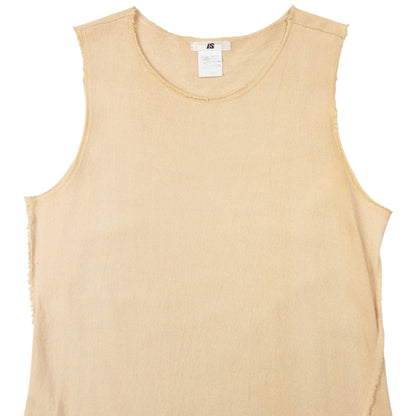 Vintage 90s Issey Miyake I.S. Sleeveless Dress Womens Size L | Large, Beige