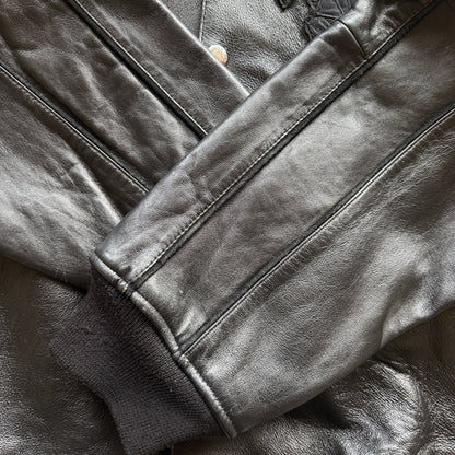 Avirex 'Royal Flush' Leather Varsity Jacket - L