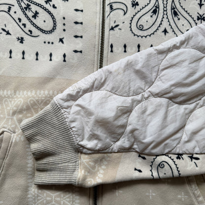 Kapital Bandana Quilted Shell Hoodie - L | Large, Beige
