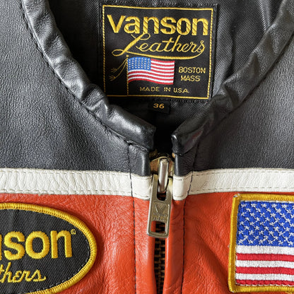 Vanson Leathers Motorcycle Racer Jacket - S