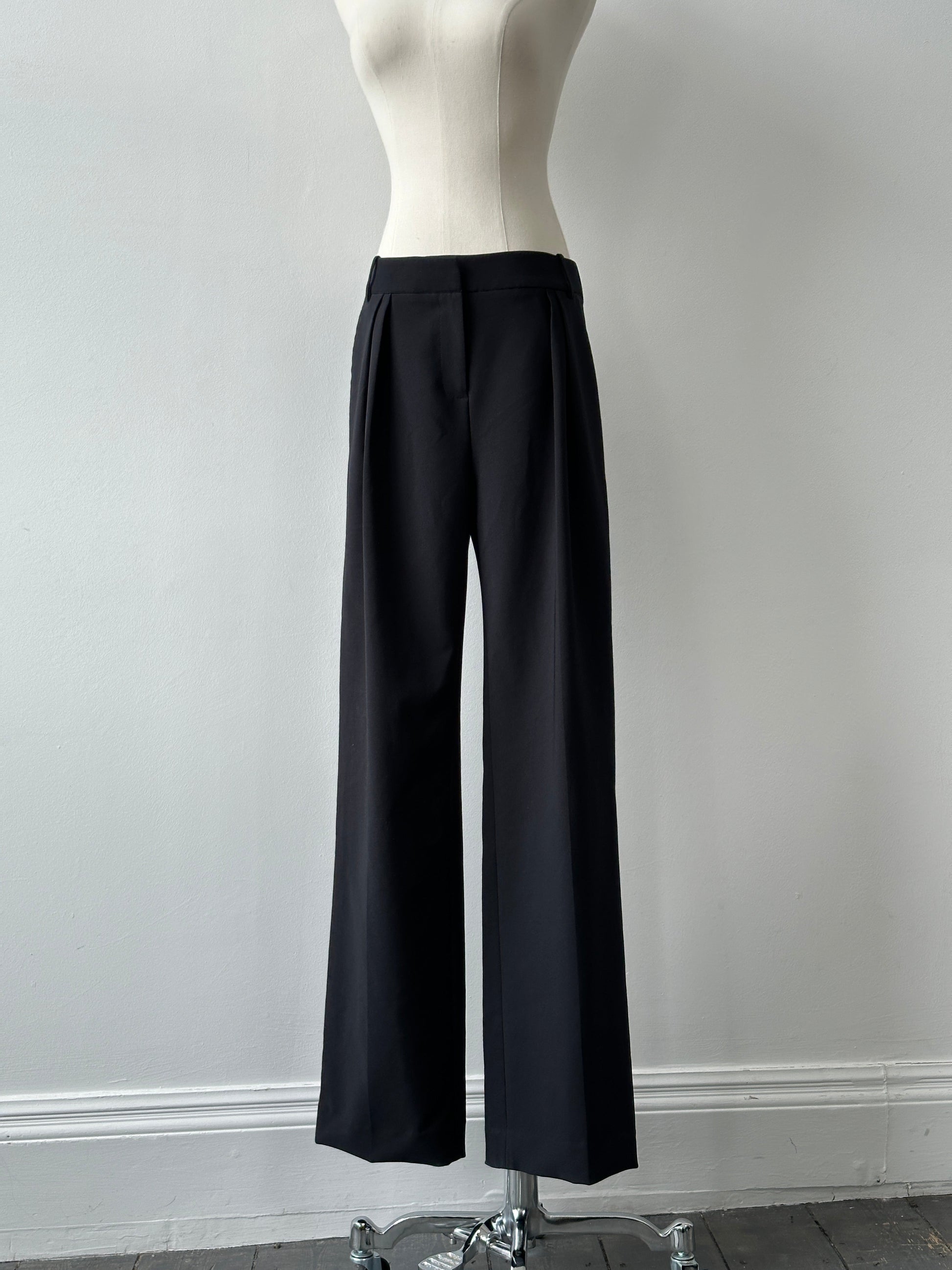 Calvin Klein 2000s Wide Leg Tailored Trousers - W28