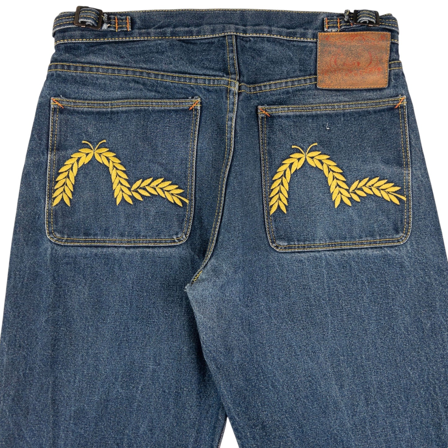 Vintage Evisu Double Wheat Gull Embroidered Japanese Denim Jeans Size W30