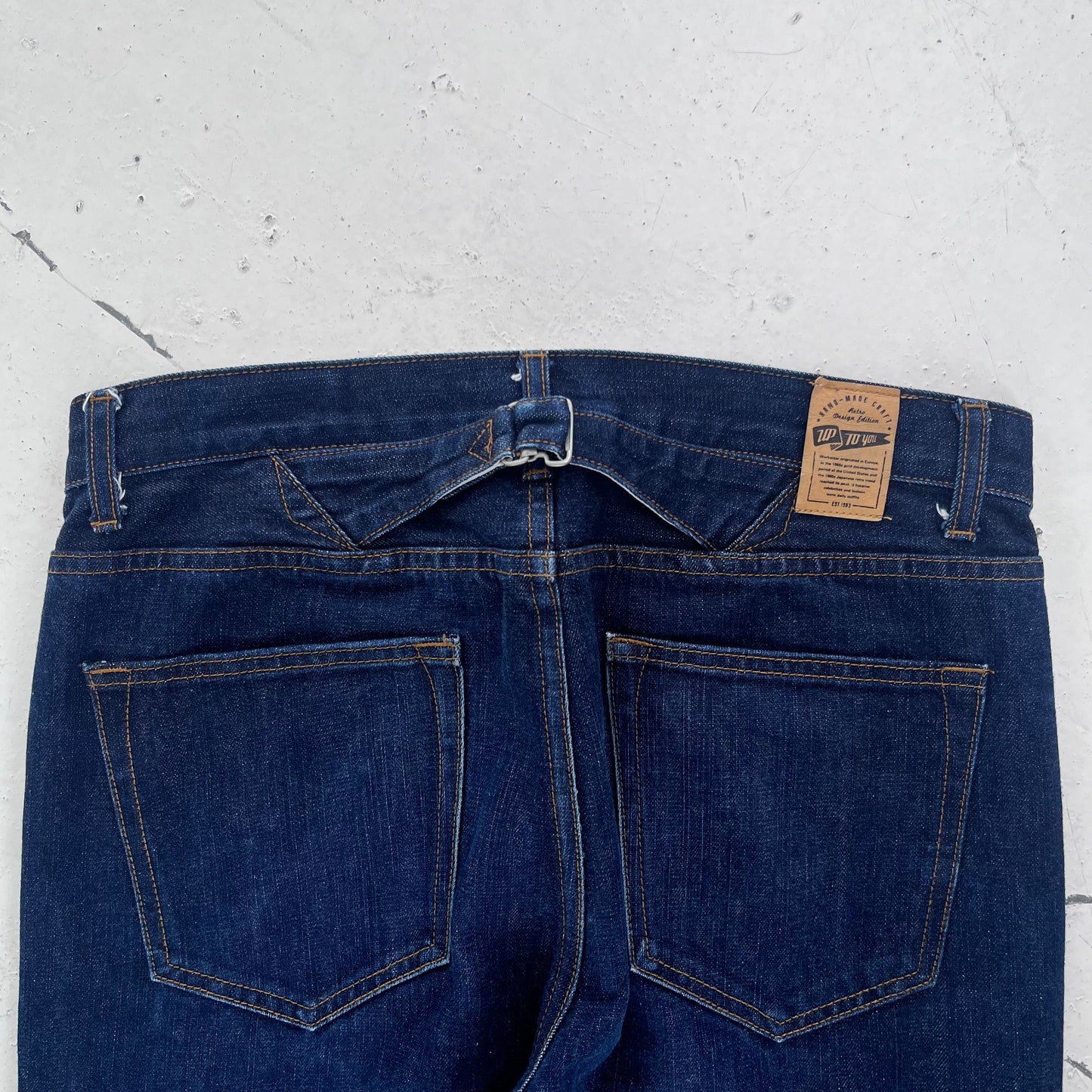 vintage selvedge buckle back denim | Blue, Blue