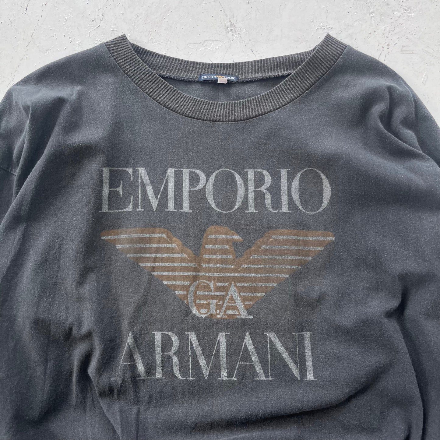 1980s emporio armani graphic pullover | Gray, Gray