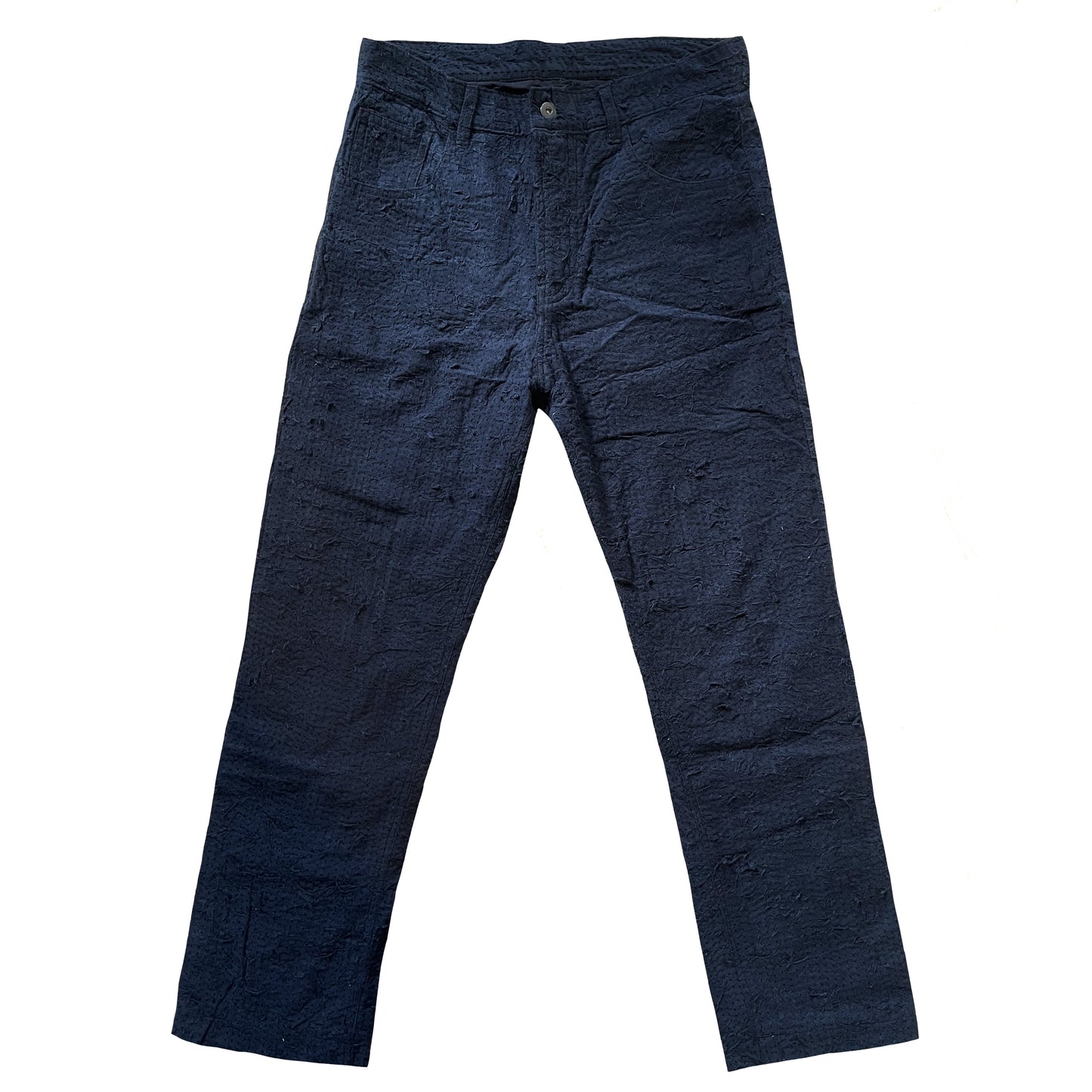 Boro Sashiko Black Distressed Jeans - W34"