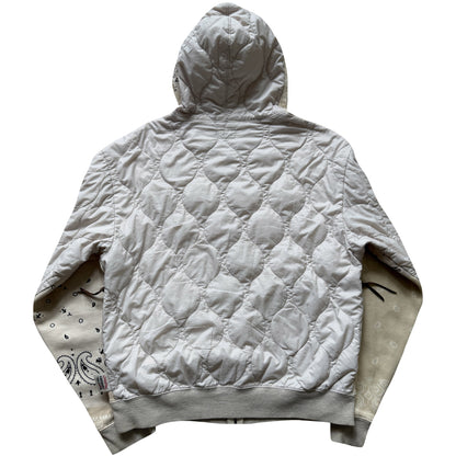 Kapital Bandana Quilted Shell Hoodie - L | Large, Beige