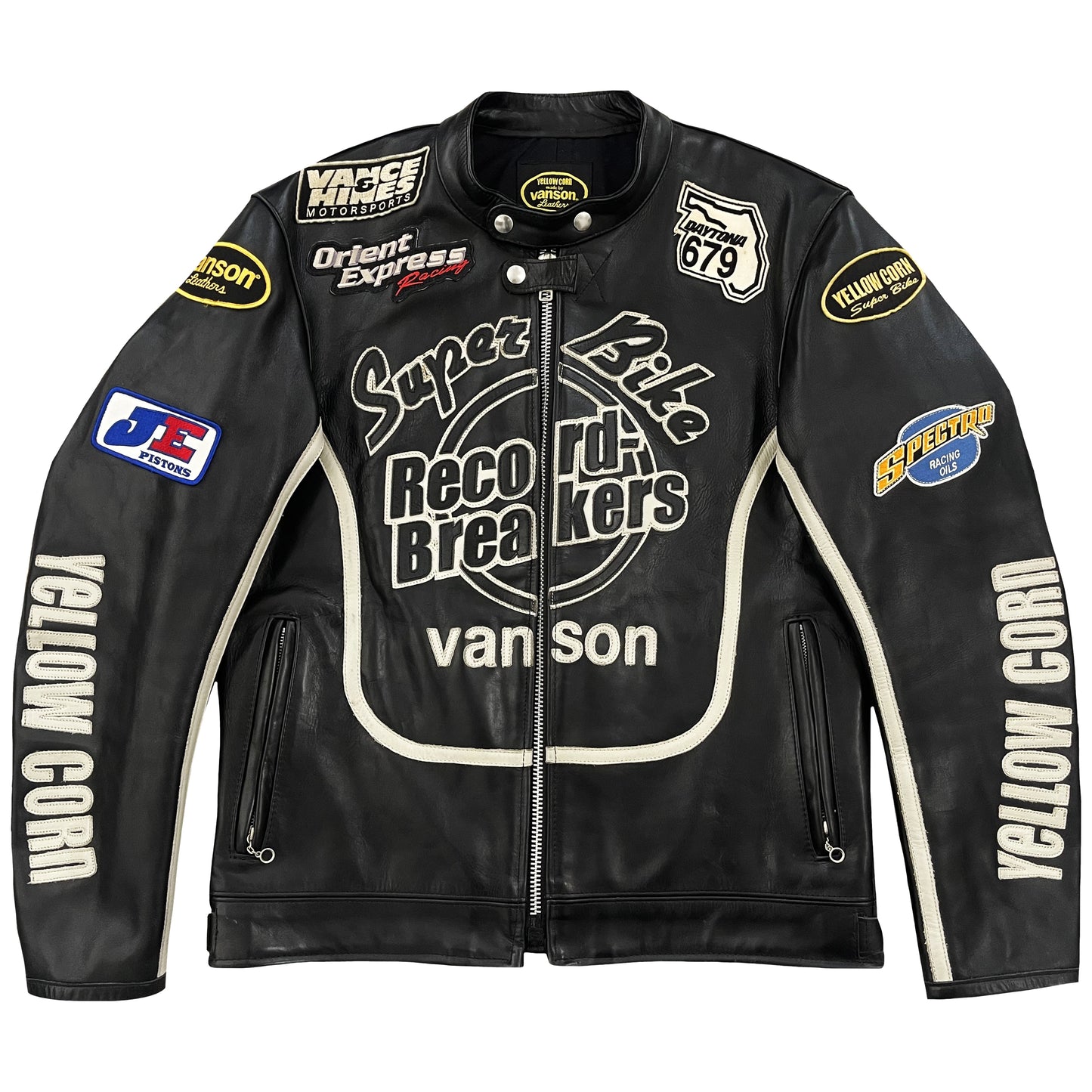 Vanson Leathers x Yellow Corn Motorcycle Racer Jacket - XL