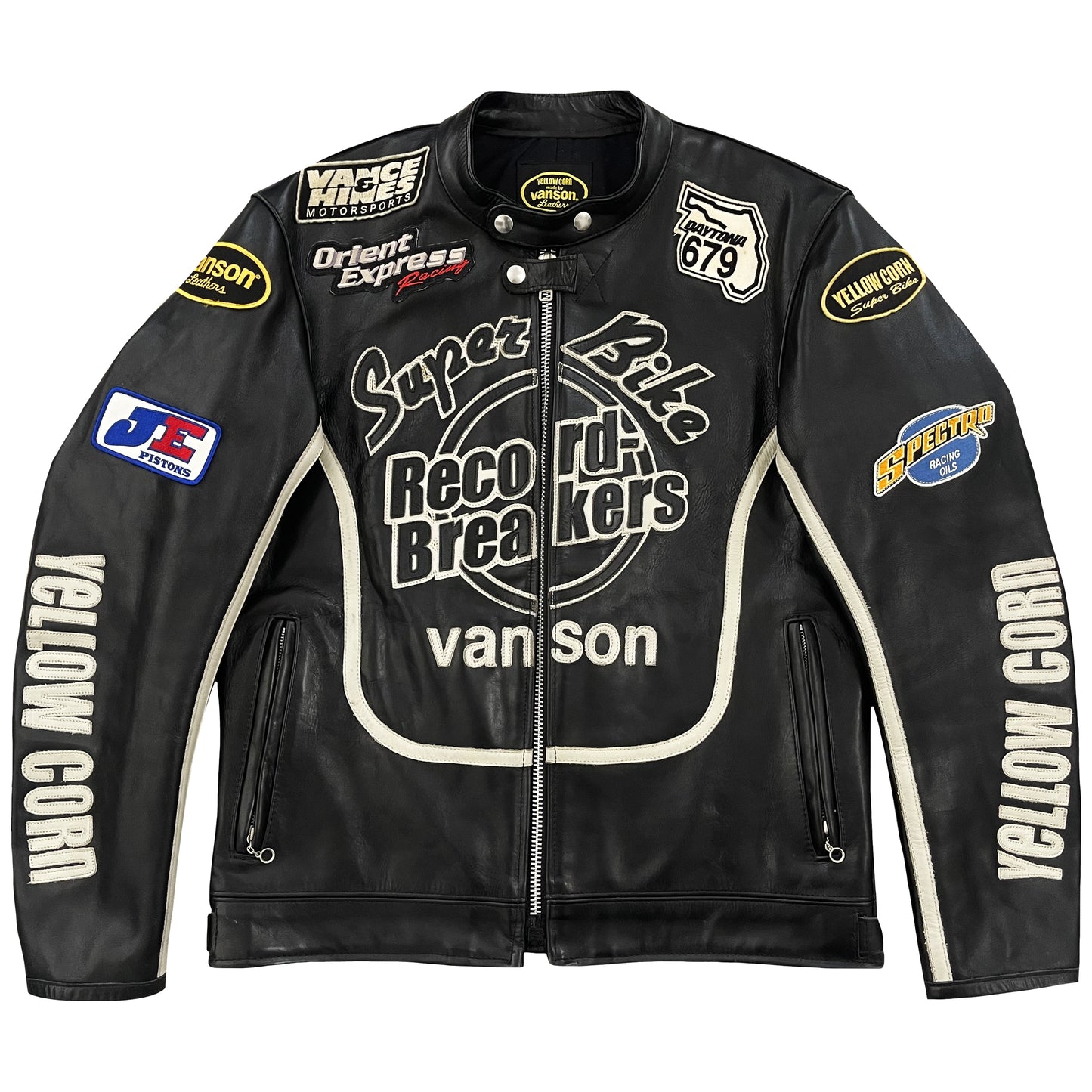Vanson Leathers x Yellow Corn Motorcycle Racer Jacket - L