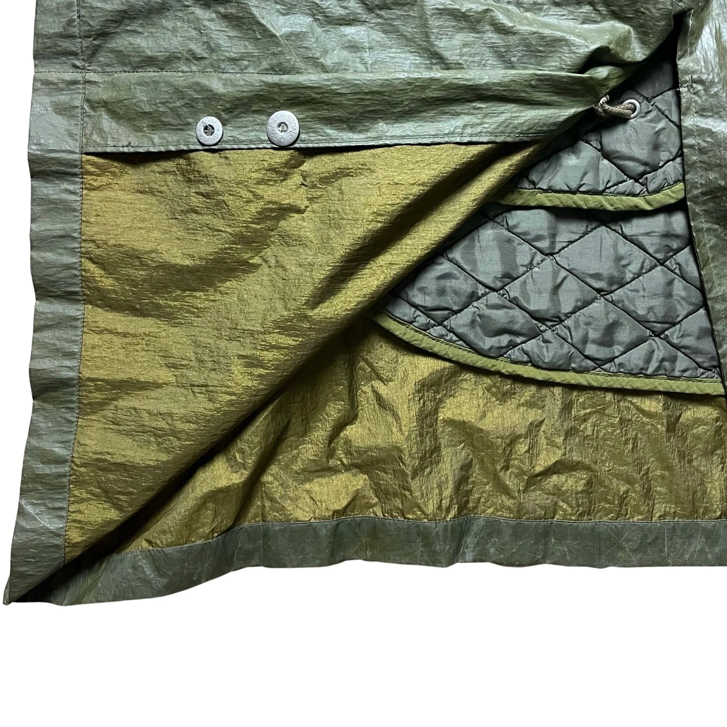 A/W 1988 Crocodile Green Dual Layer Ice Trench Coat
