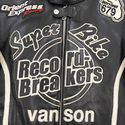 Vanson Leathers x Yellow Corn Motorcycle Racer Jacket - L