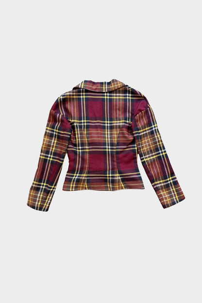 Evas Checkered Skirt And Blazer Yellow Vivienne Westwood 1990s