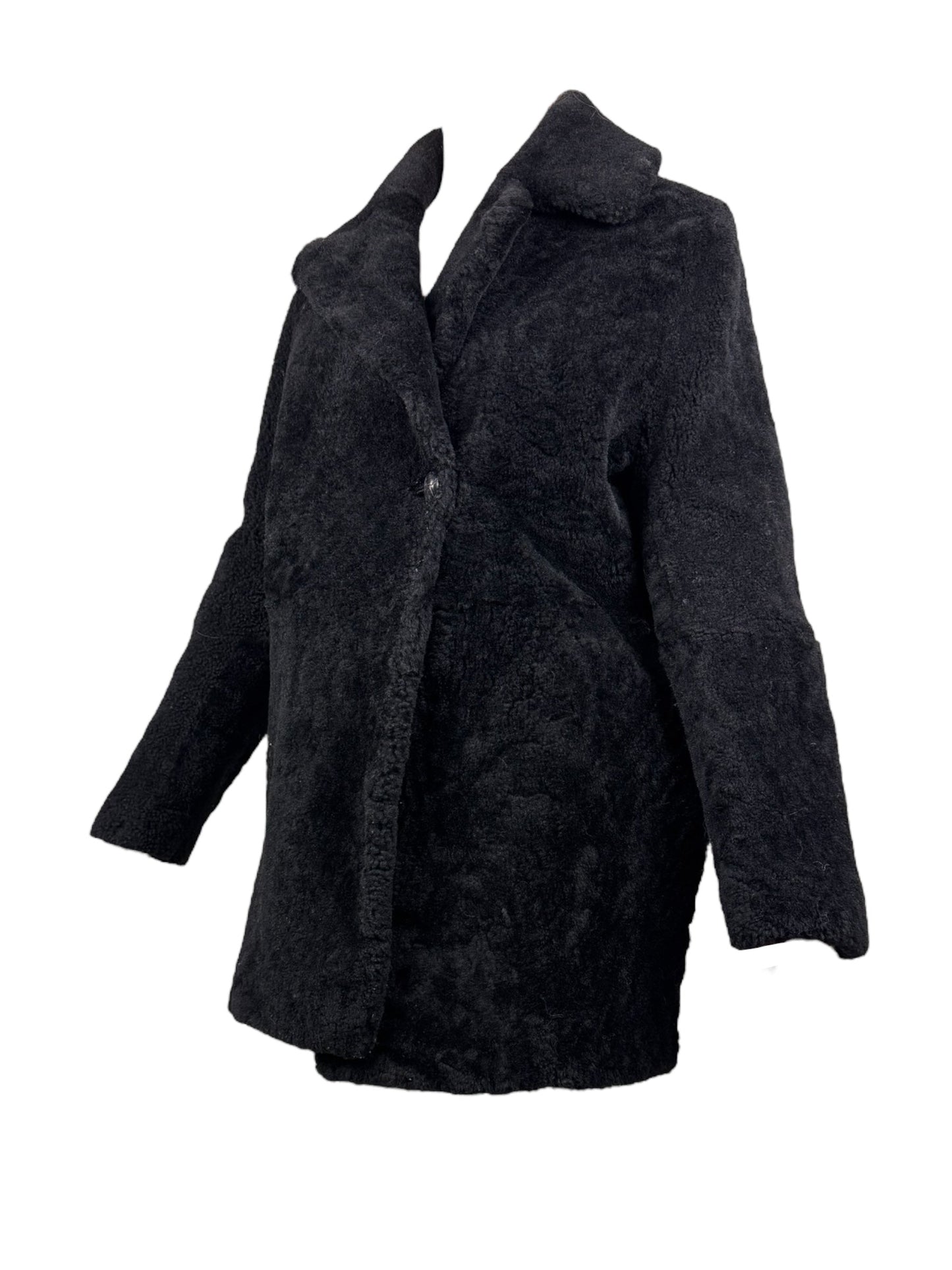 Alexander McQueen F/W 2012 Menswear shearling coat | Black, Black
