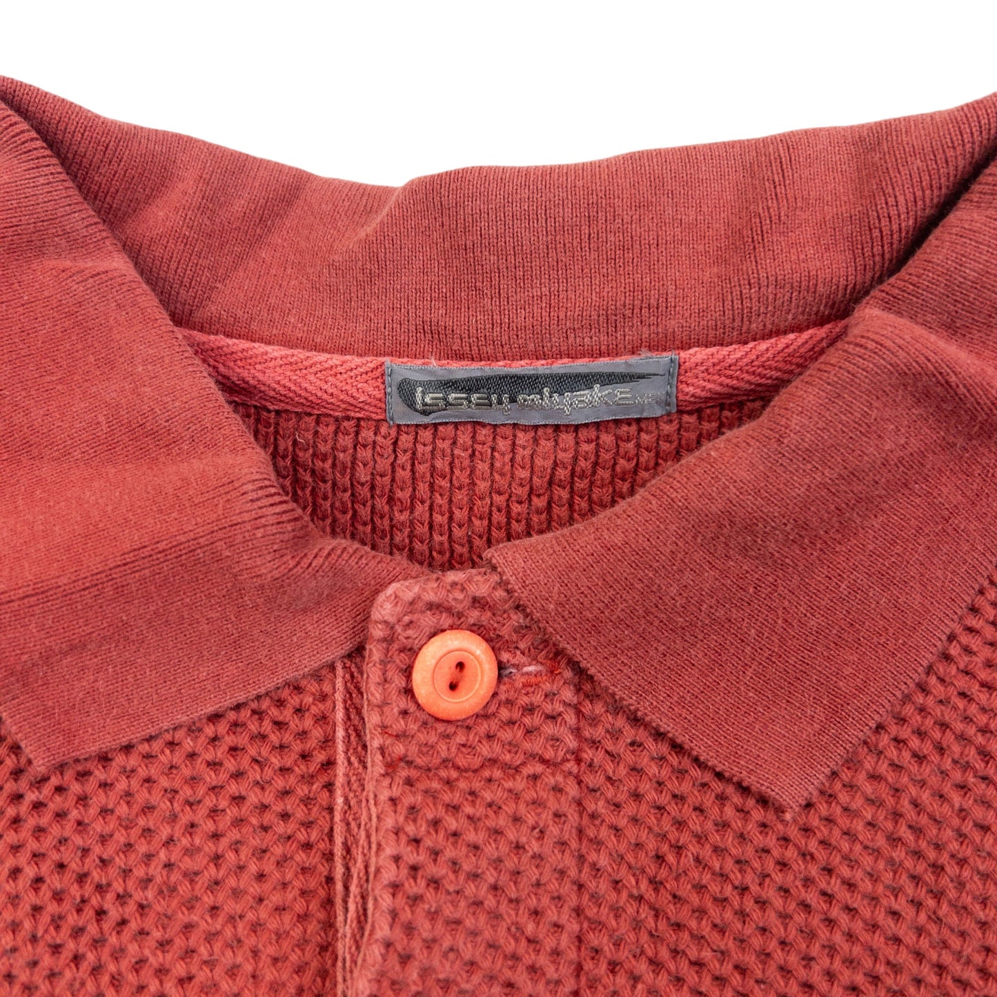 Vintage 80s Issey Miyake MEN Knit Polo Jumper Size S | Small, Pink