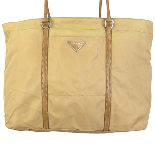 Vintage 2000s Prada Shoulder Bag | O/S, Beige