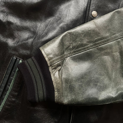 Avirex 'Oridian Warrior' Leather Varsity Jacket - M