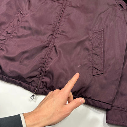 Prada 00’s Wine Nylon Modular Padded Work Jacket - L