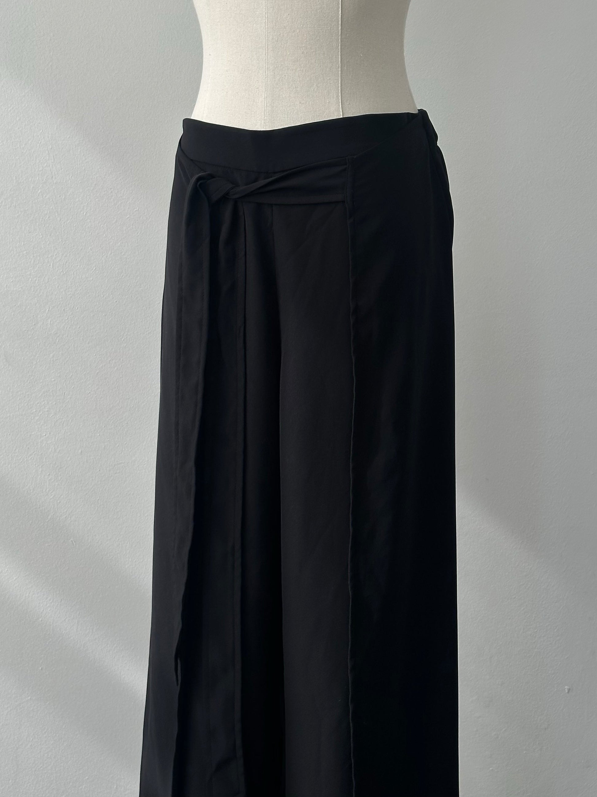DKNY 2000s Wrap Overlay Wide Leg Trouser - W28-30