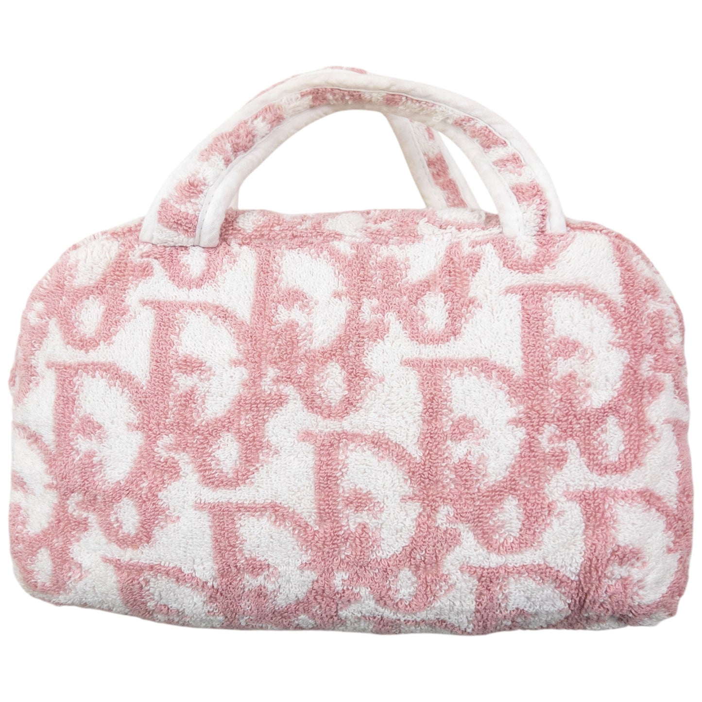 Vintage 2000s Dior Monogram Terry Cloth Handbag | O/S, Pink