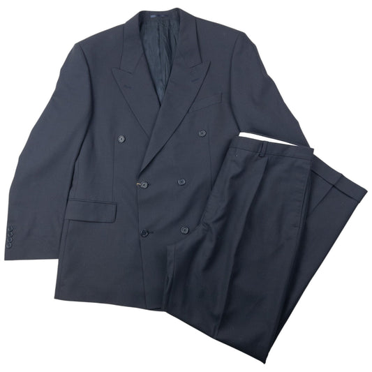 Vintage 90s YSL Yves Saint Laurent Wool Suit Set Size XL | XL, Navy