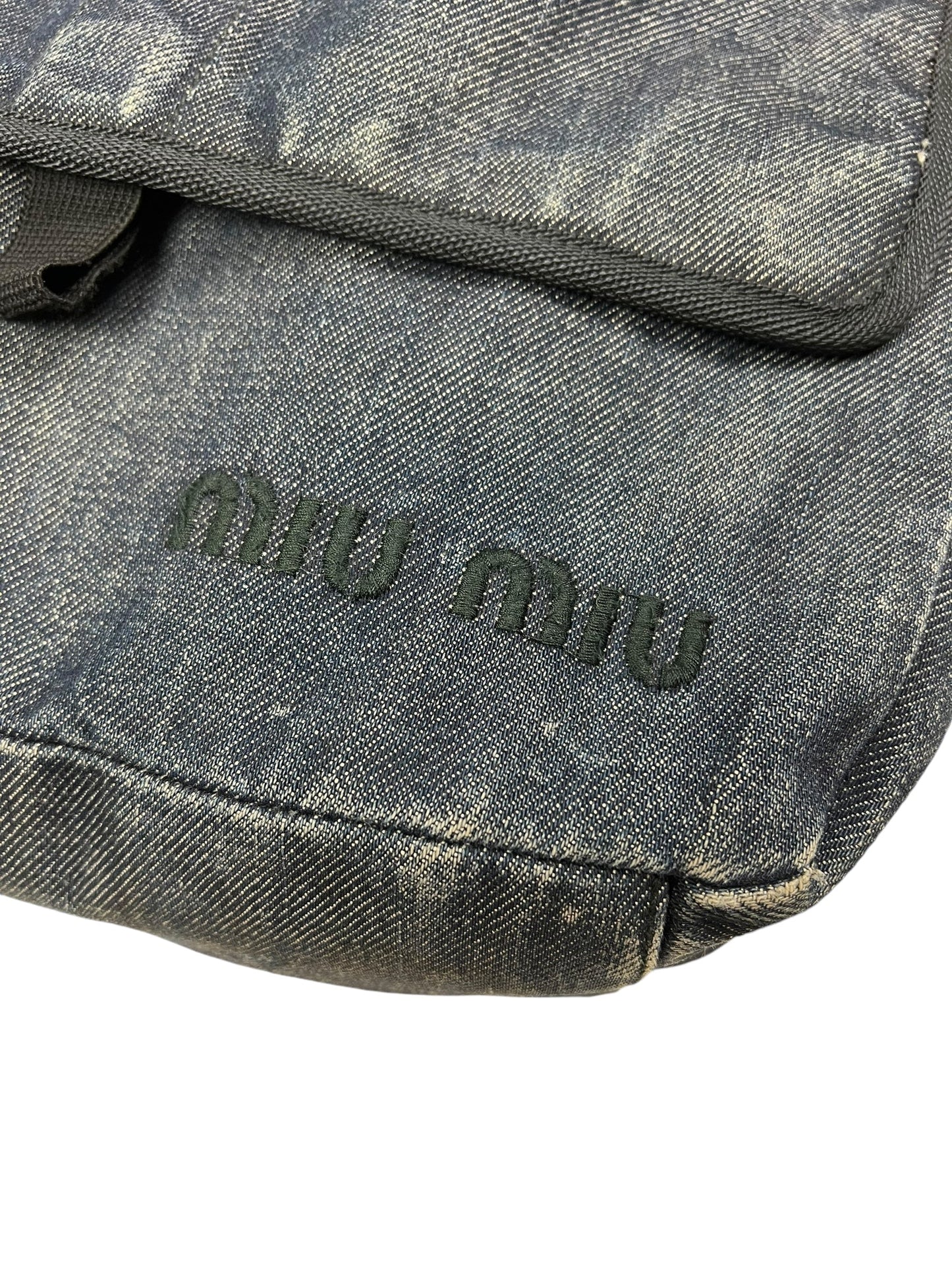 Miu Miu F/W 1999 technical denim messenger bag