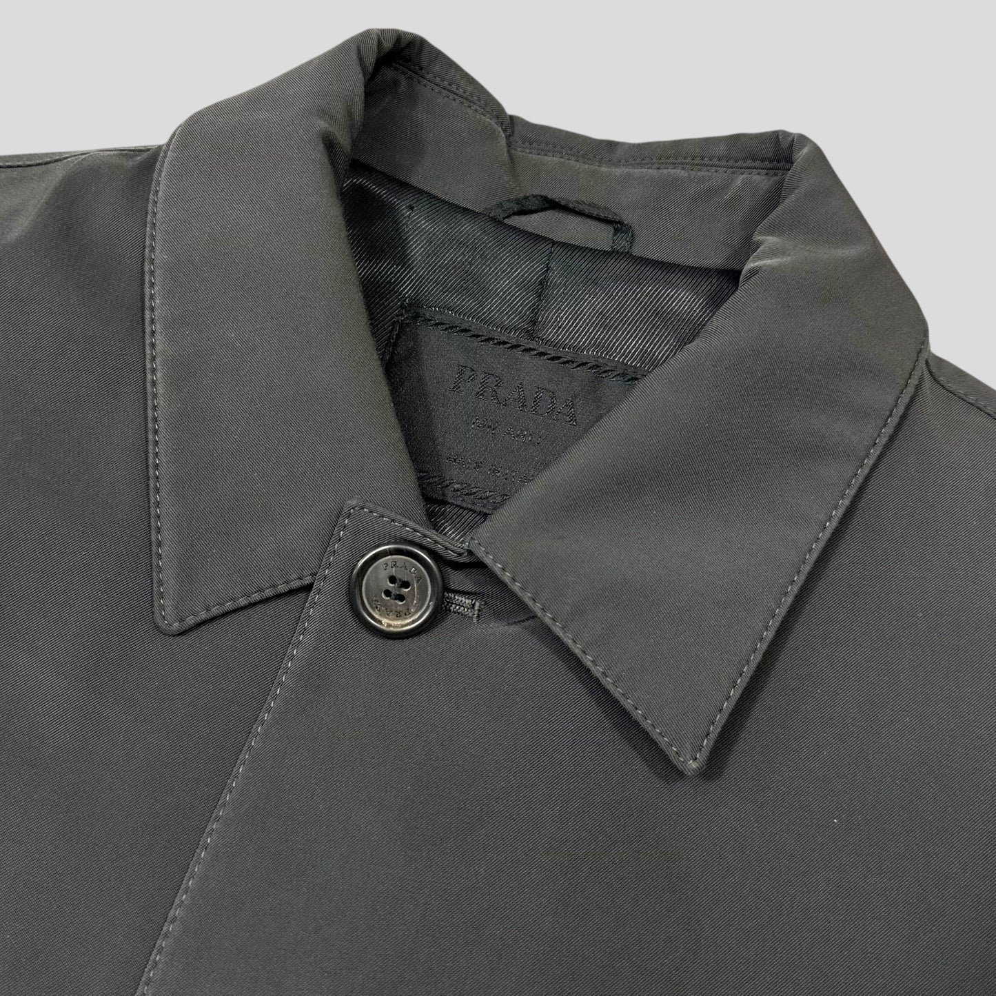 Prada AW00 Soft Touch Technical Polyester Grey Trench Coat - M/L | Default Title, Multicoloured