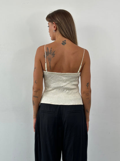 Giorgio Armani 1990s Silk Ruched Top - M