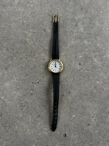 Vintage 1990s Gold Tone Round Quartz Watch