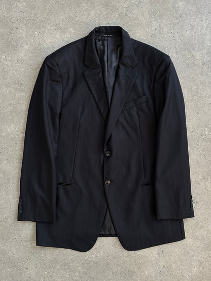 Armani Collezioni 2000s Pure Wool Stripe Single Breasted Blazer - 44L/XXL