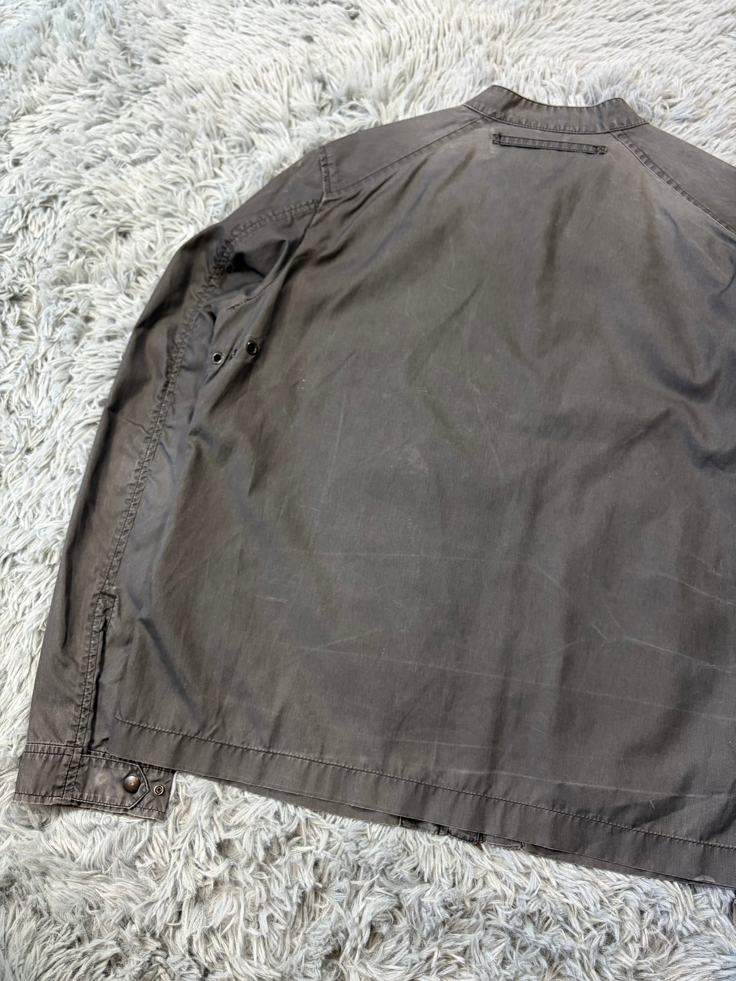 Prada Sport 00’s Ventilated Tela Patina Nylon Acrylic Biker Jacket - S/M | O/S, Grey