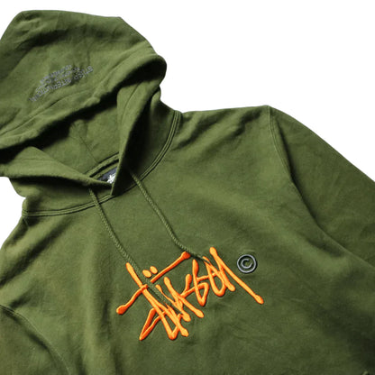 STUSSY COPYRIGHT SCRIPT APPLIQUE HOODY  (L)