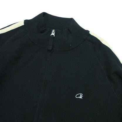 CORTIEZ KNITTED ZIP UP BLACK