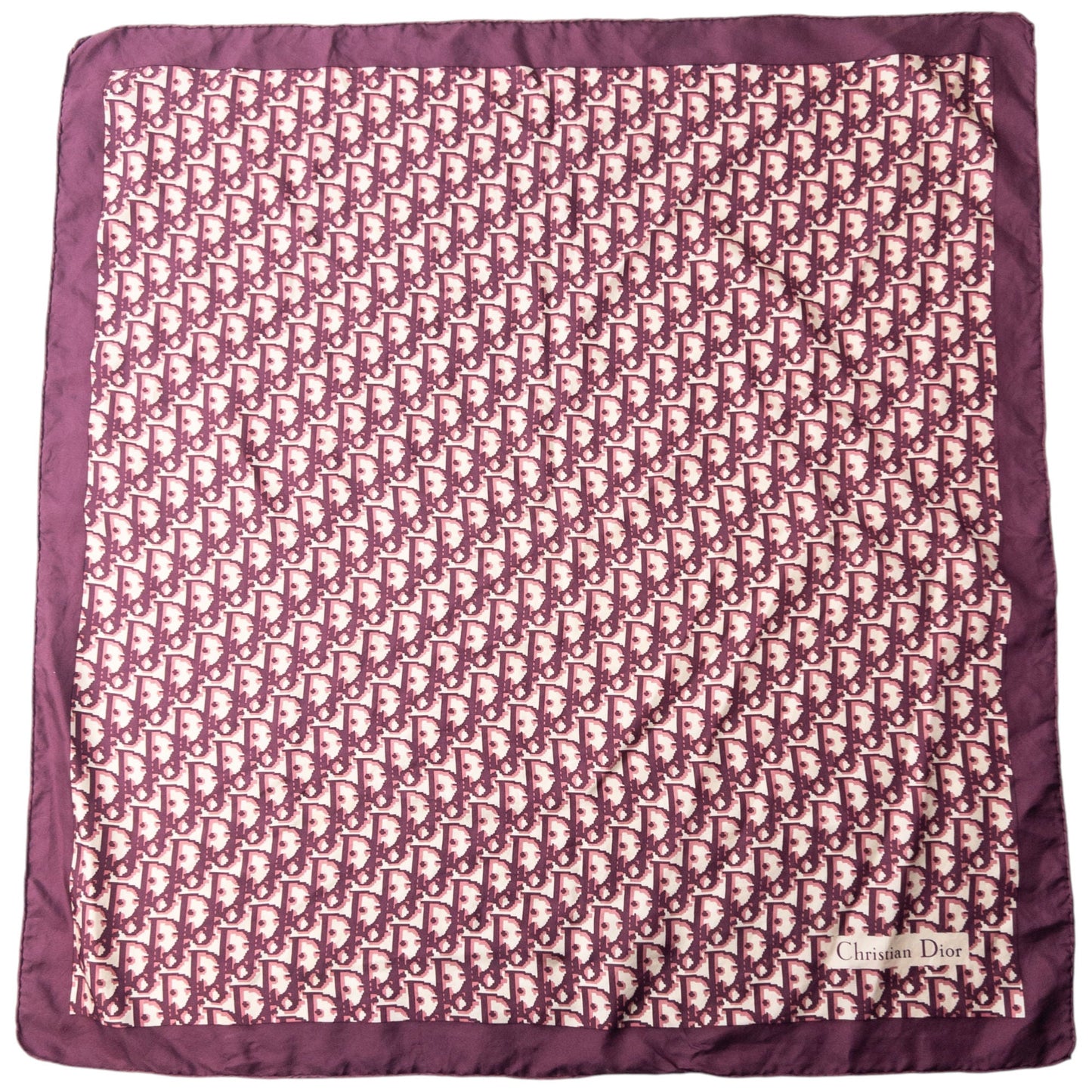 Vintage 90s Dior Monogram Pixel Silk Scarf