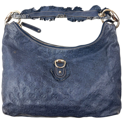 Vintage 2000s Gucci Monogram Leather Sabrina Large Hobo Shoulder Bag