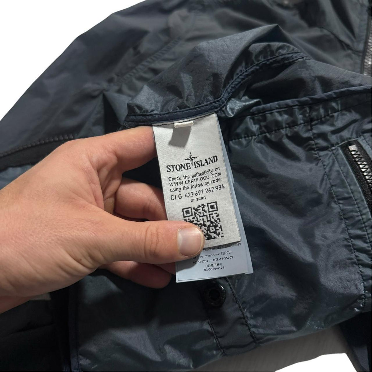 Stone Island Lamy Velour Jacket | Small, Dark Gray