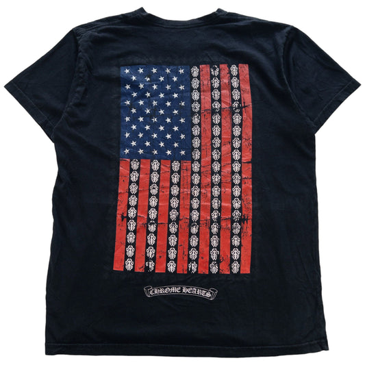 Vintage Chrome Hearts American Flag T Shirt Size L