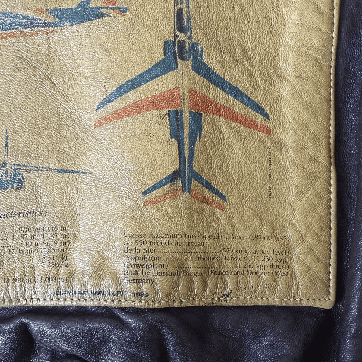 Avirex 1988 'Patrouille de France' A2 Leather Flight Jacket - S / M | S / M, Red