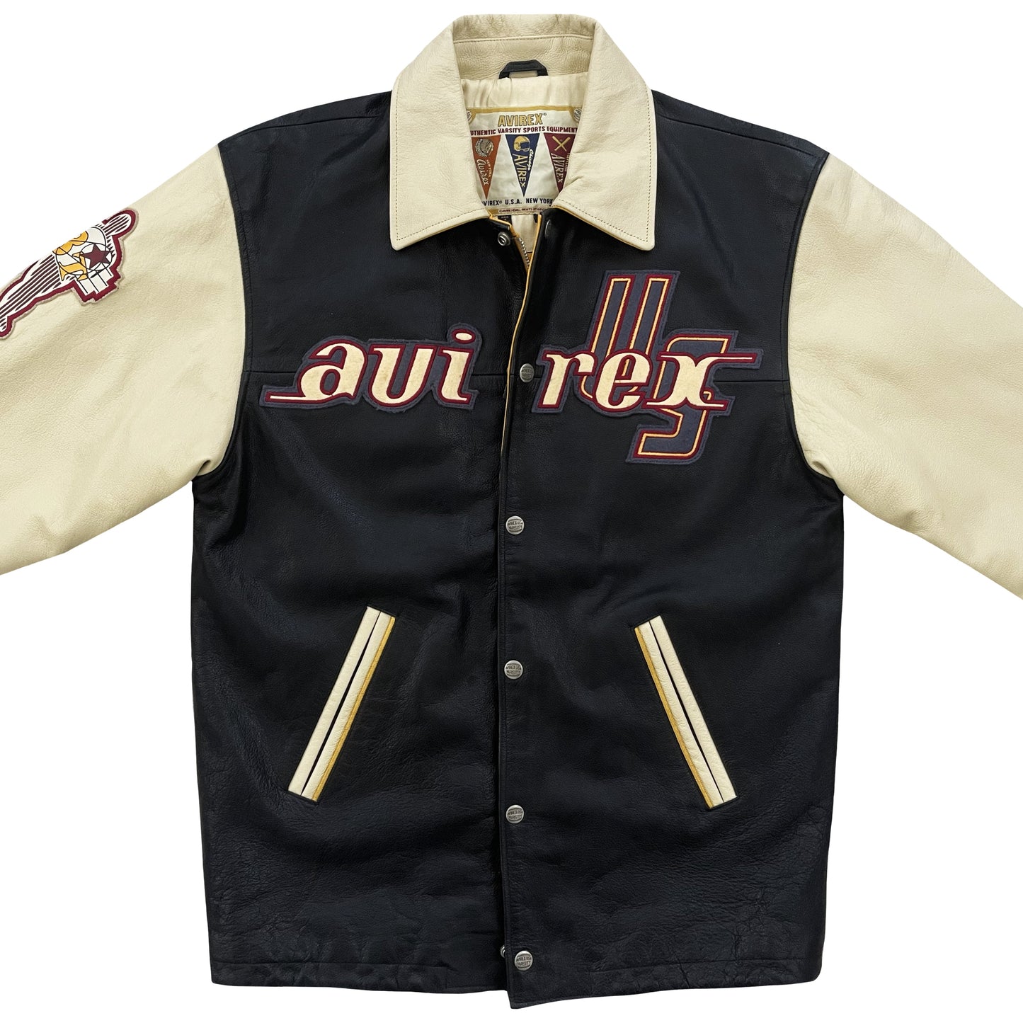 Avirex Leather Varsity Jacket - M / L