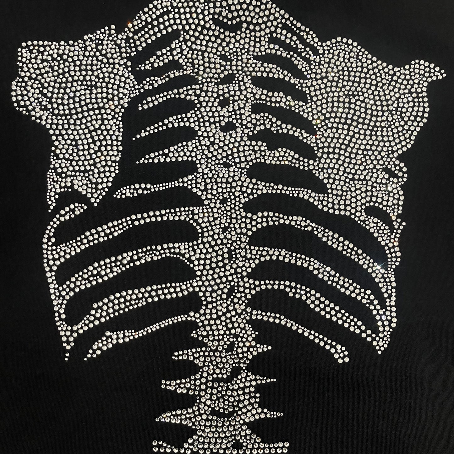 Vanson Leathers 50th Anniversary Rhinestone Skeleton Hoodie - XL | XL, Black
