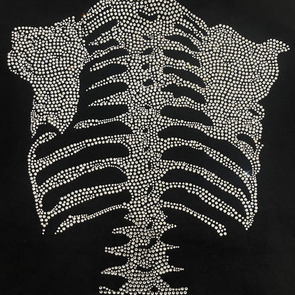 Vanson Leathers 50th Anniversary Rhinestone Skeleton Hoodie - XL | XL, Black