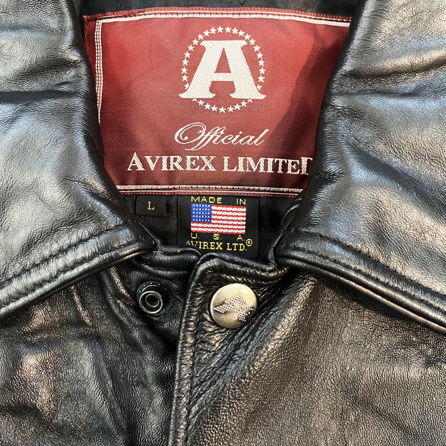 Avirex 30th Anniversary Leather Varsity Jacket - L