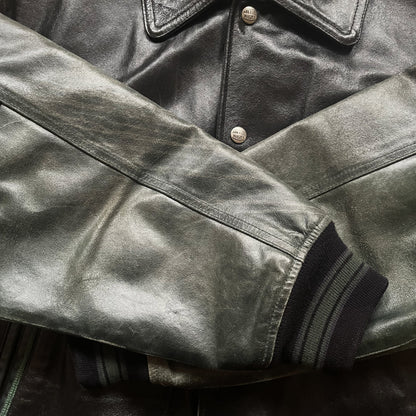Avirex 'Oridian Warrior' Leather Varsity Jacket - M