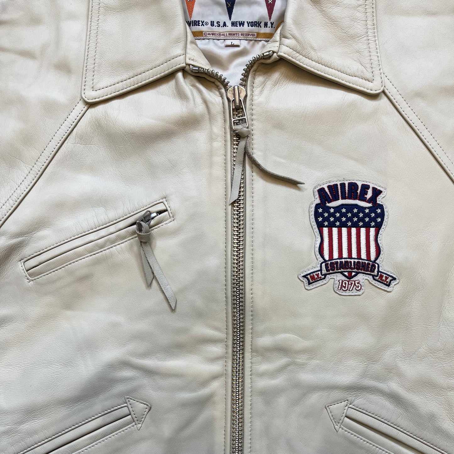 Avirex Icon Leather Varsity Jacket - M / L