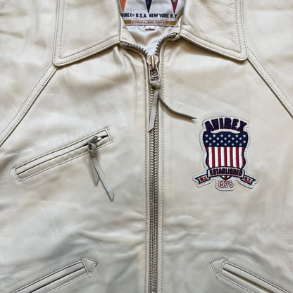 Avirex Icon Leather Varsity Jacket - M / L