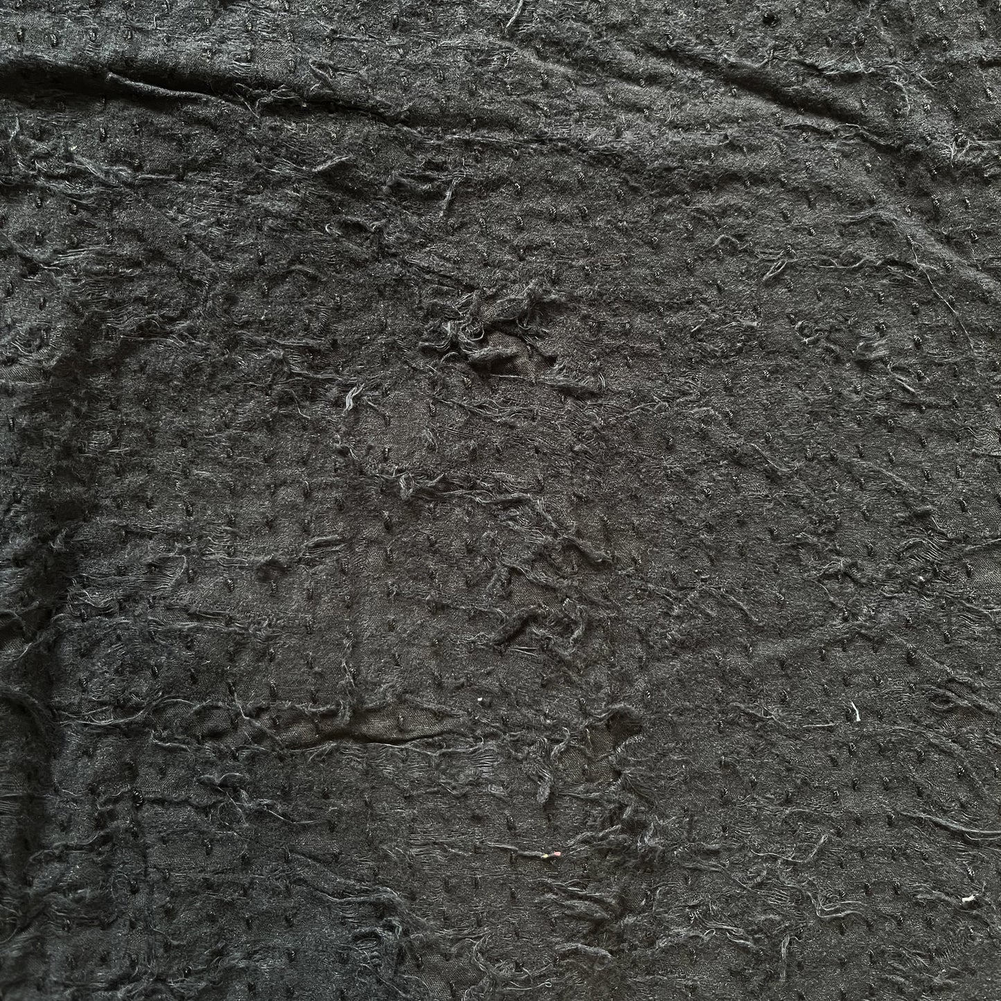 Boro Sashiko Black Distressed Jeans - W34"