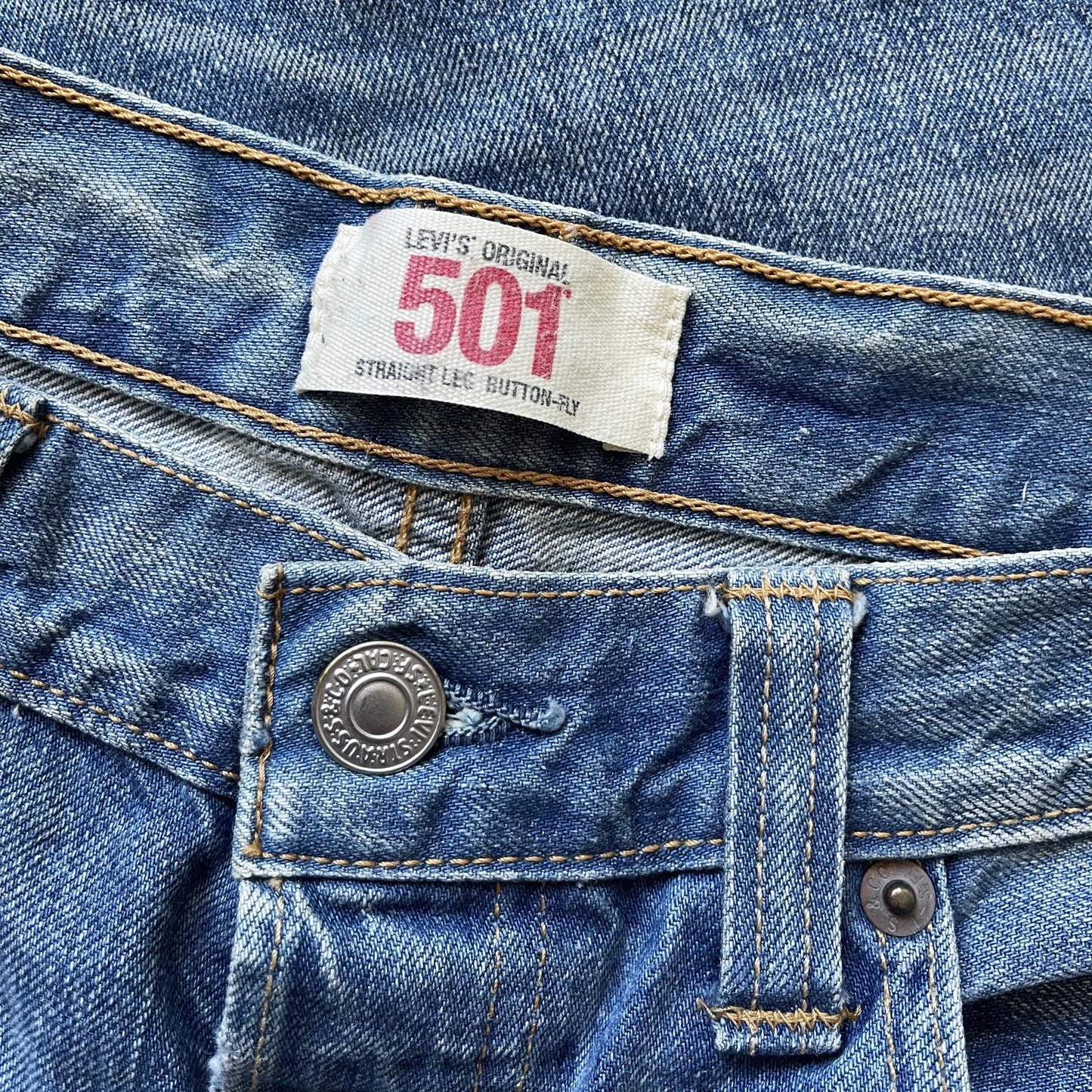 Levi's Boro Distressed Sashiko Stitch Jeans - W32"